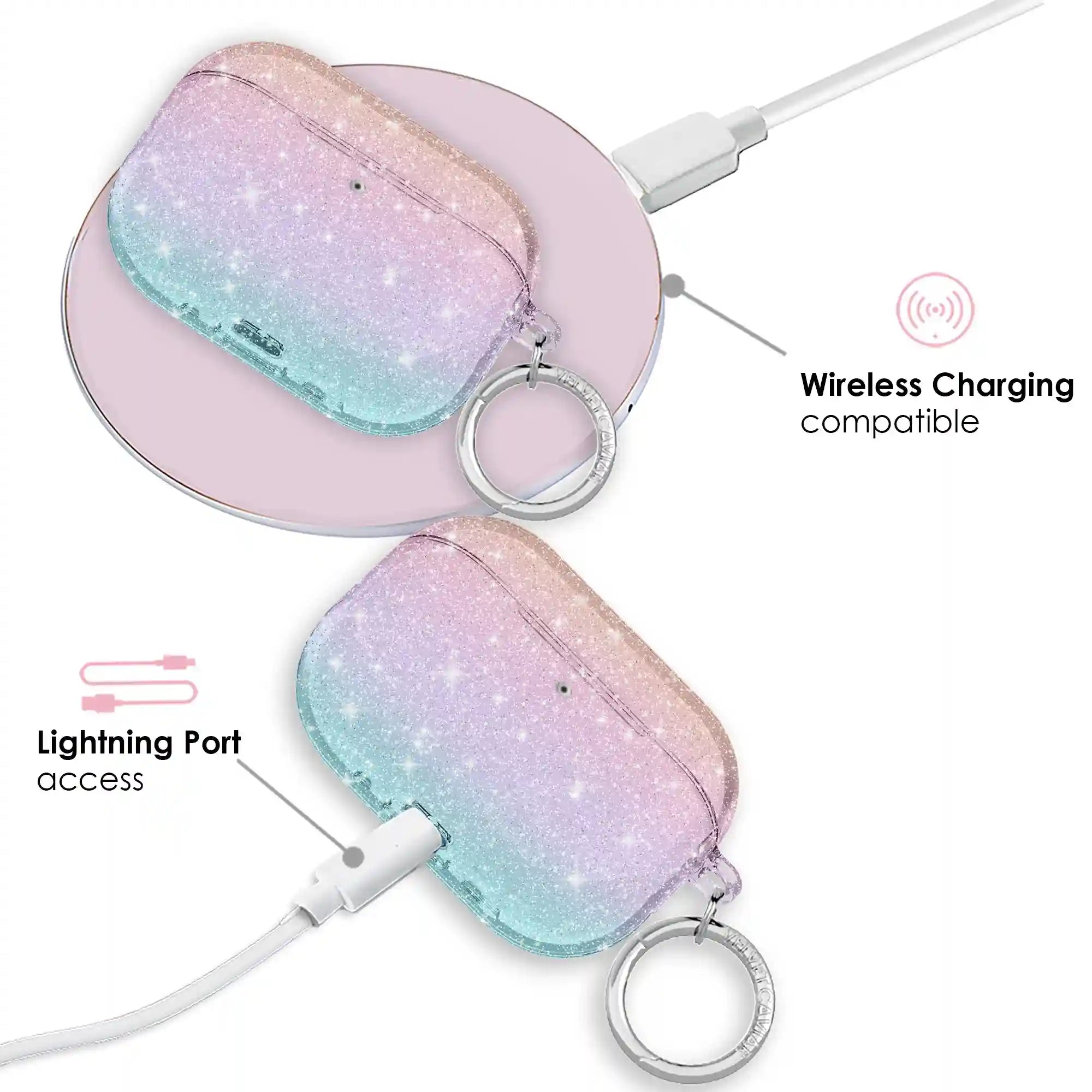 Ombre Stardust Glitter AirPods Case