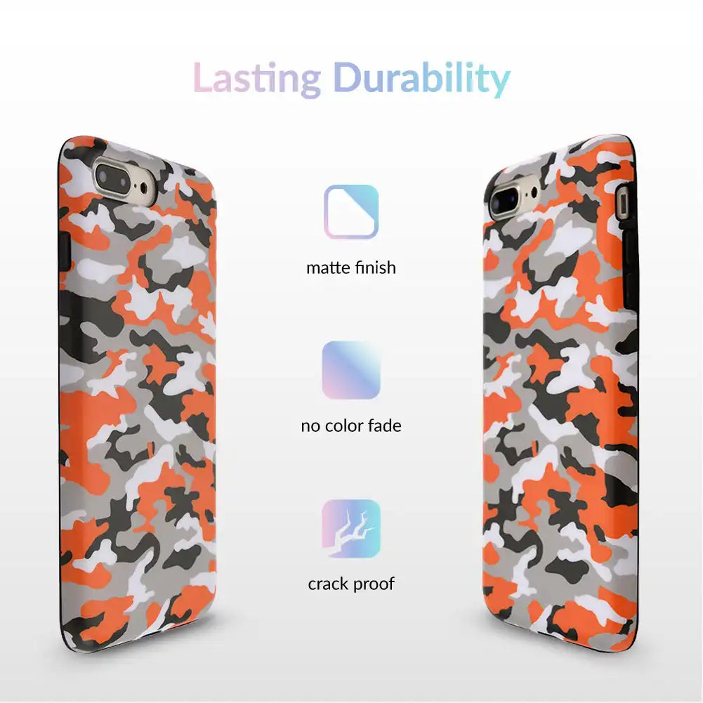 Orange Camo iPhone Case