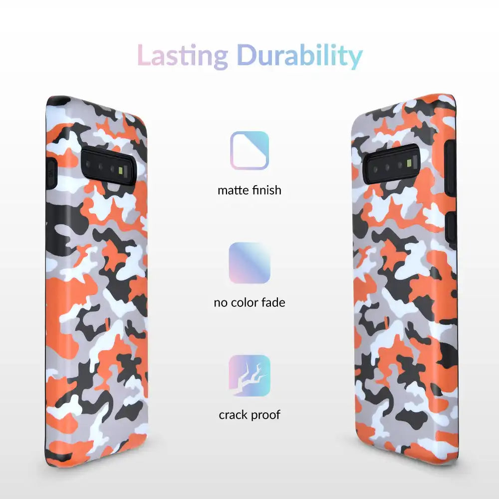 Orange Camo Samsung Galaxy Case