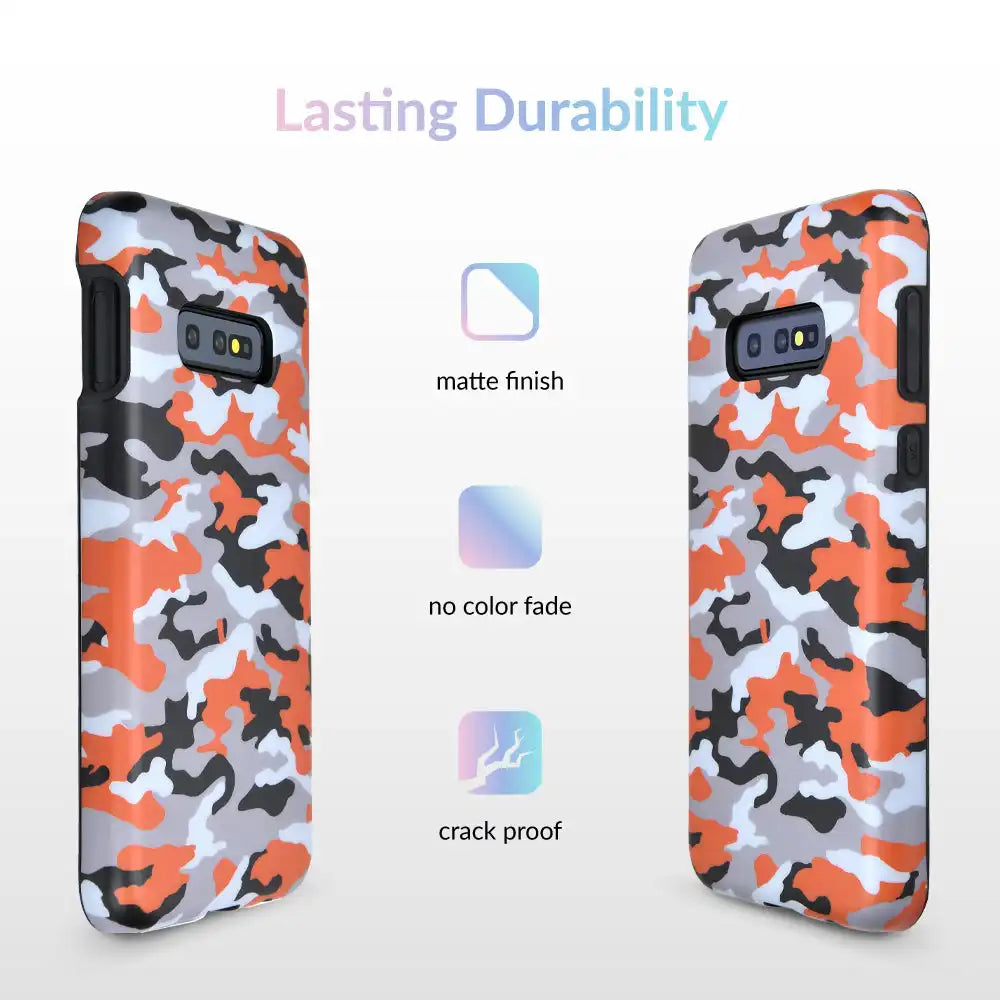 Orange Camo Samsung Galaxy Case