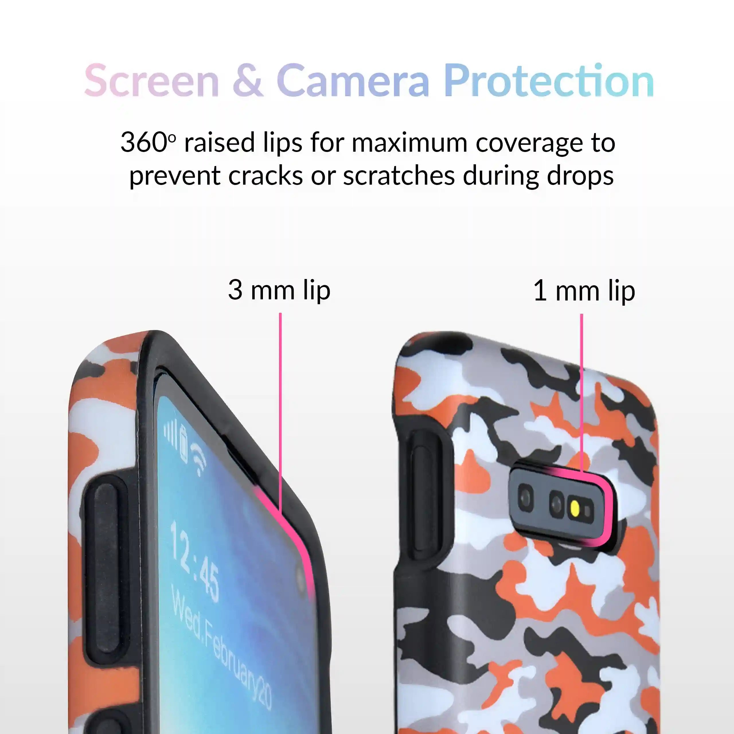 Orange Camo Samsung Galaxy Case