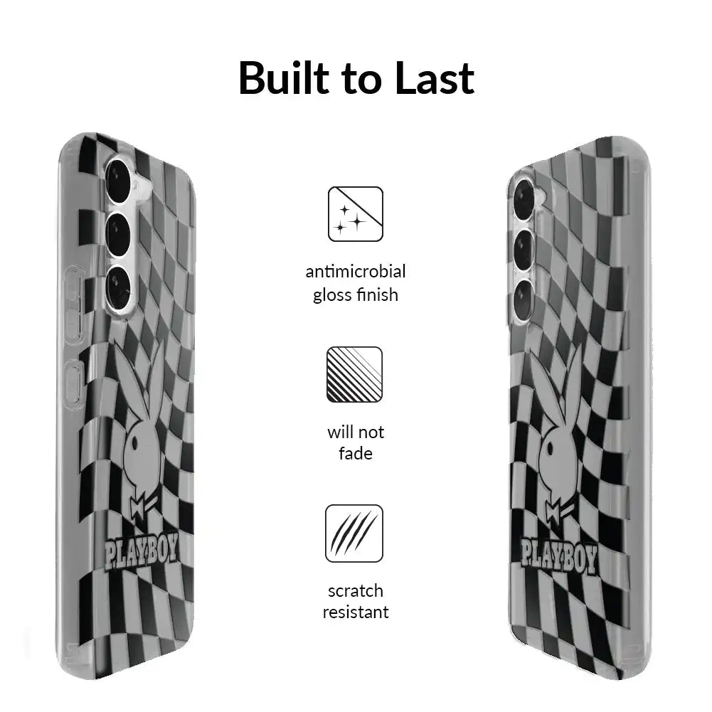 Playboy Checkmate Clear Samsung Case