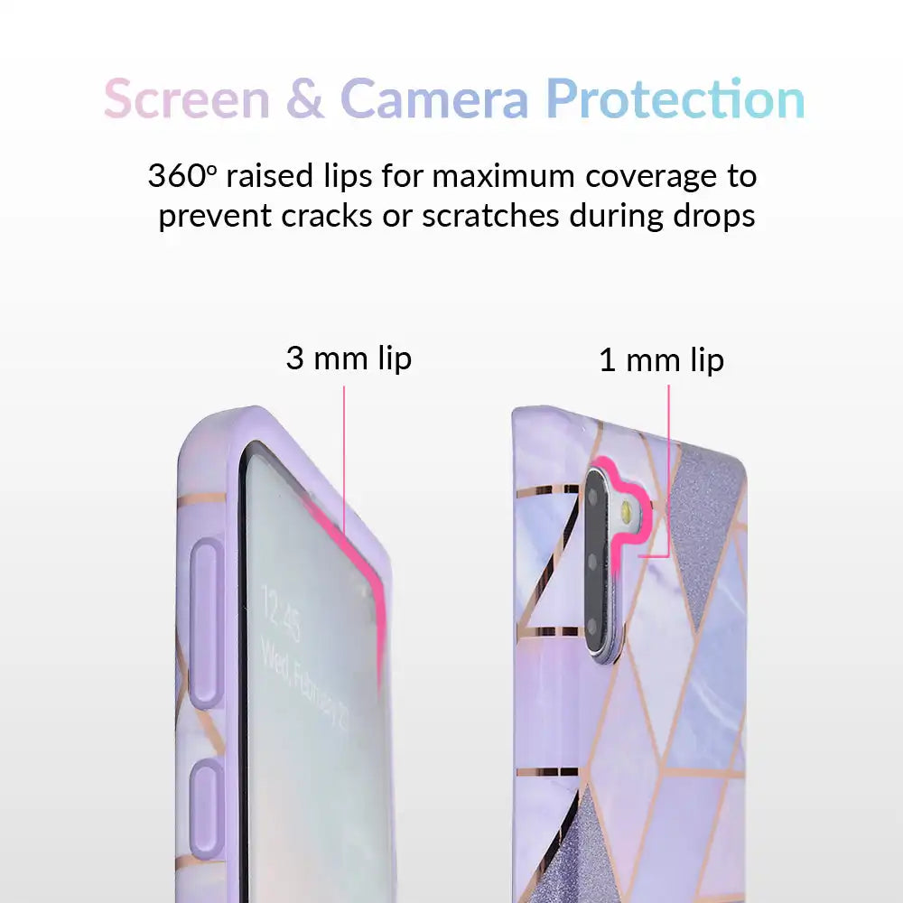 Purple Geometric Marble Samsung Case