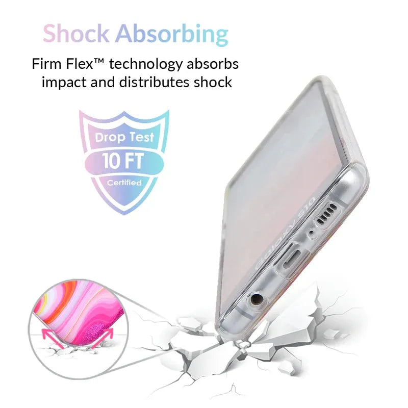 Pink Geode Glitter Samsung Case