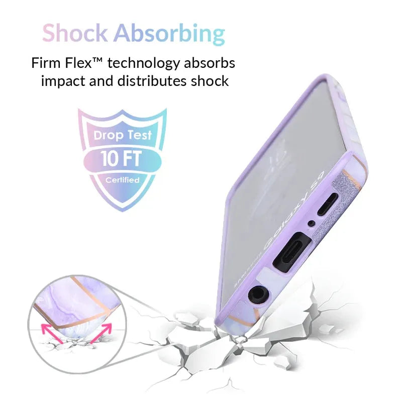 Purple Geometric Marble Samsung Case