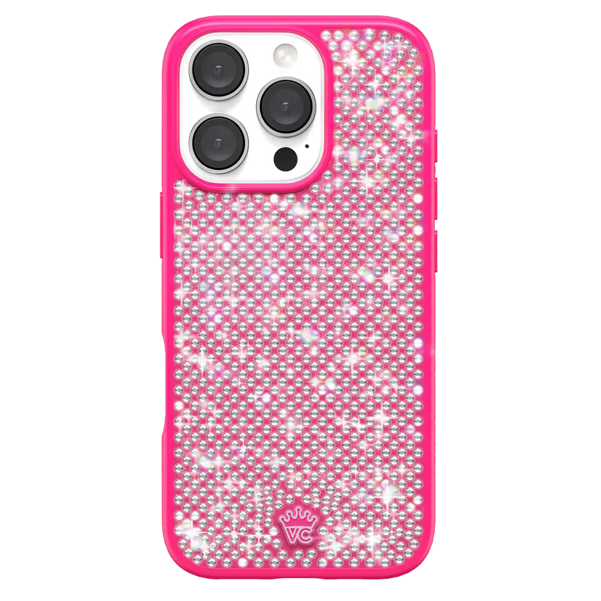 Hot Pink Caviar Crystals iPhone Case
