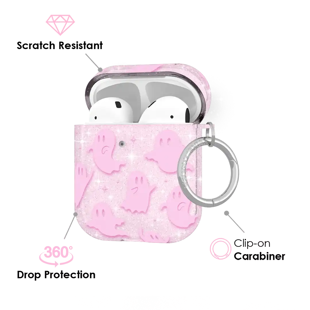 Ghosted Pink Glitter AirPod Case