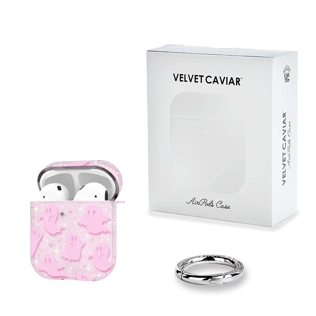 Ghosted Pink Glitter AirPod Case