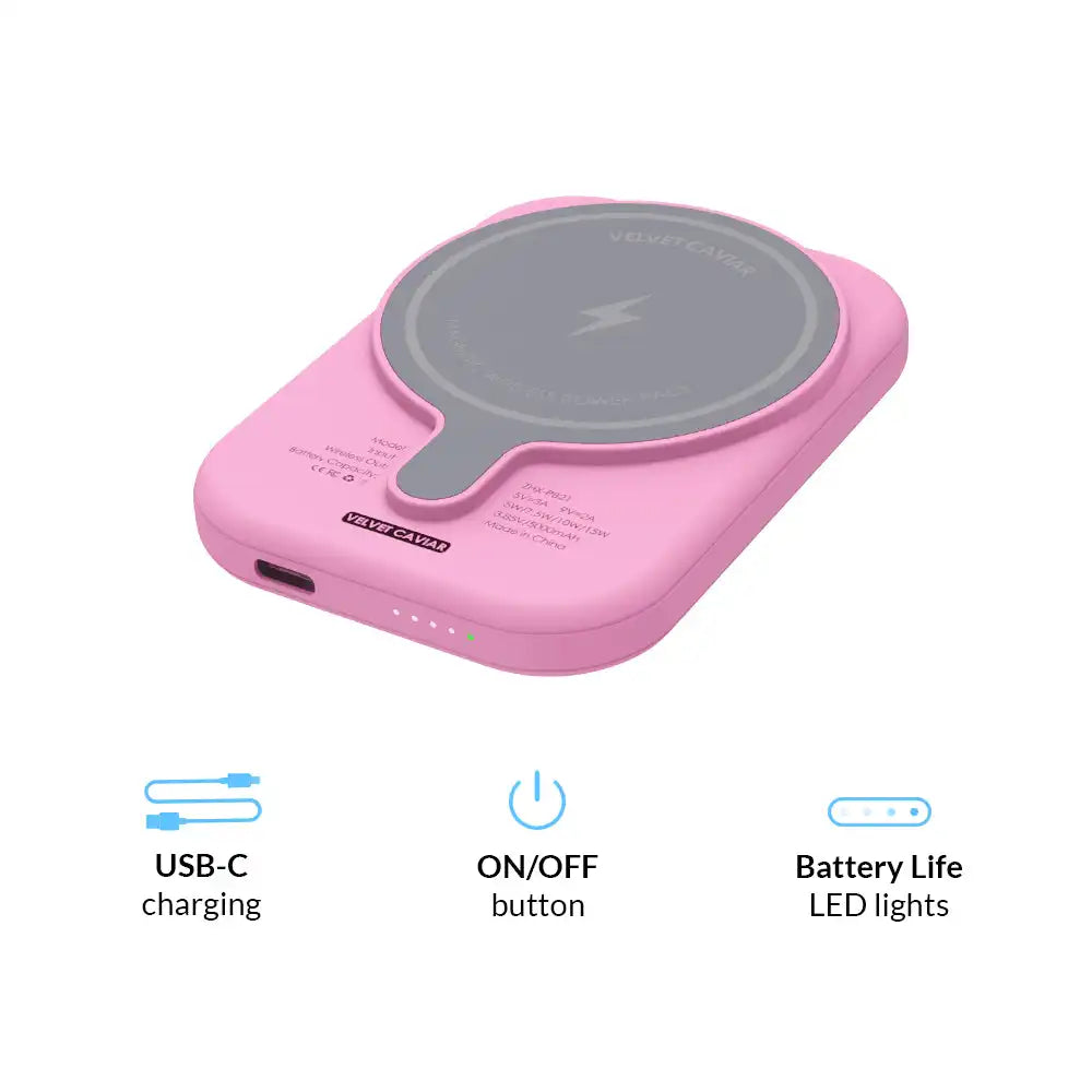 Pink Portable MagSafe Charger Power Pack