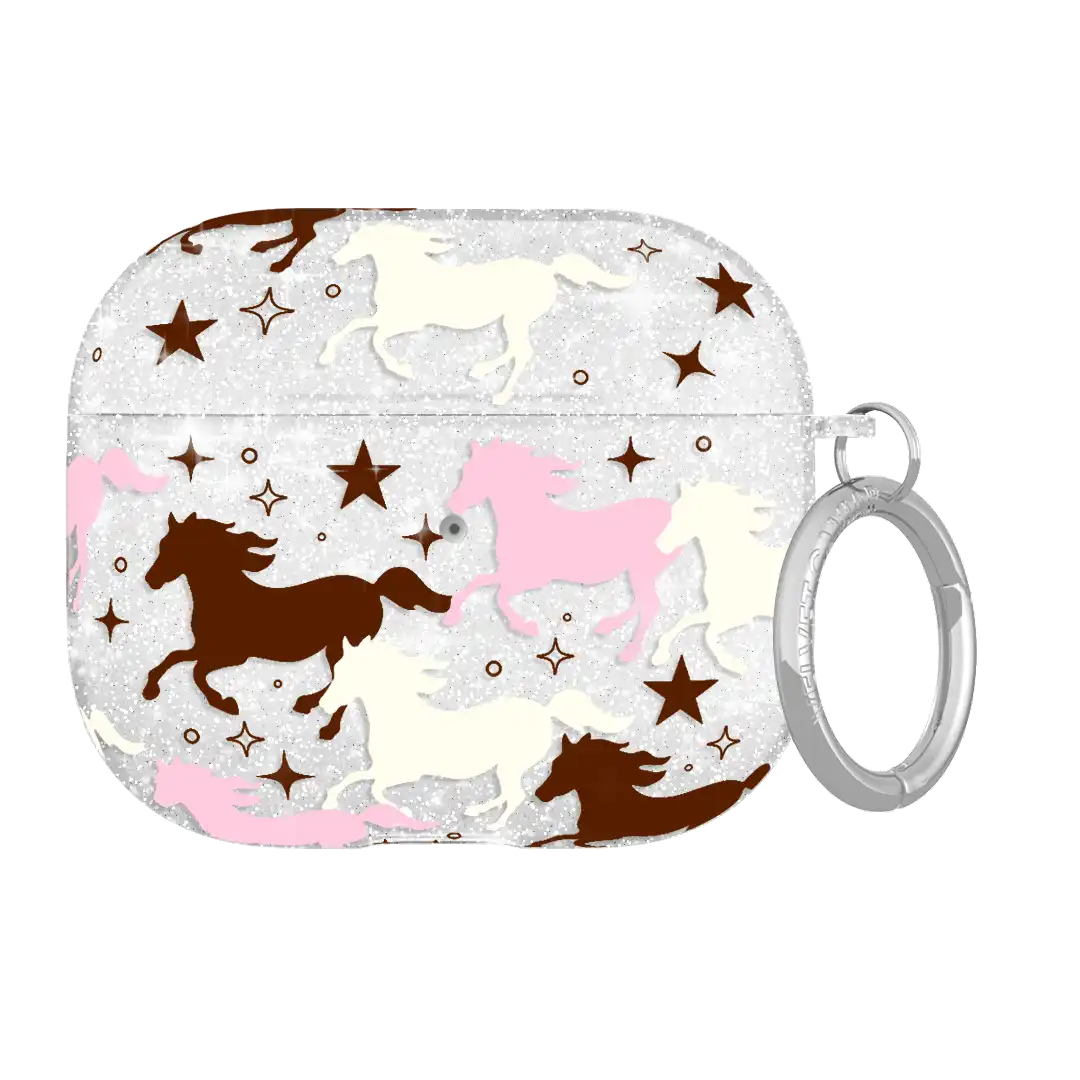 Pink Pony Glitter AirPod Case