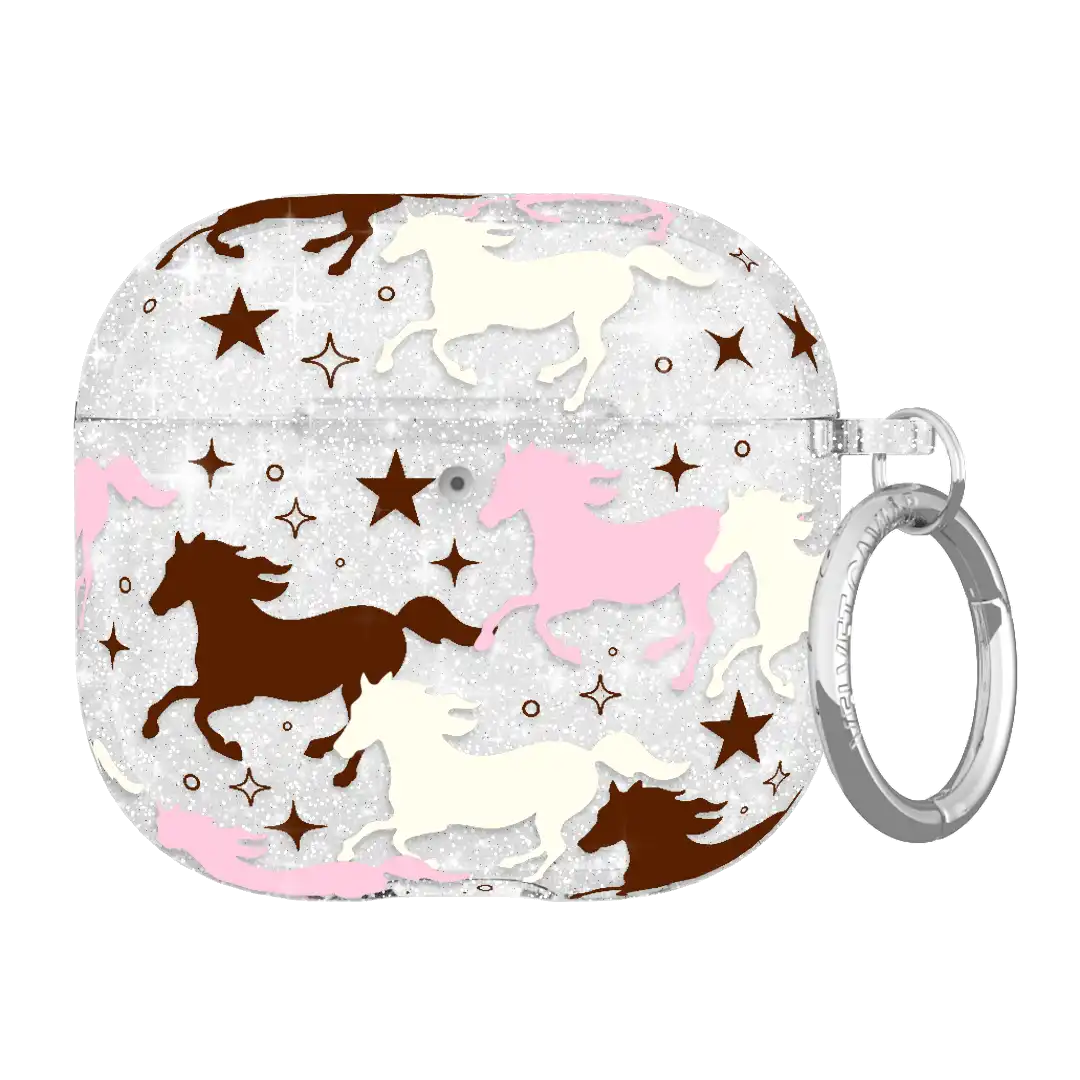 Pink Pony Glitter AirPod Case