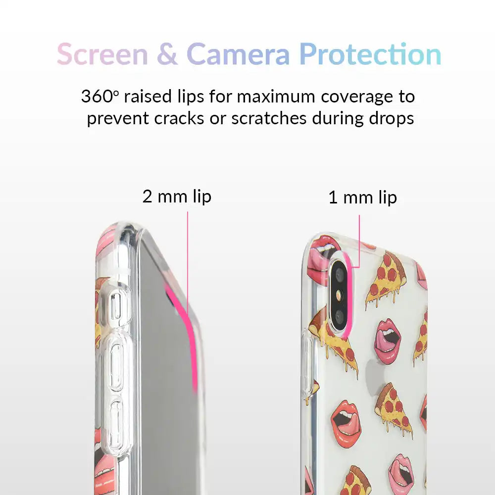 Pizza Lips iPhone Case by Kendall Vertes