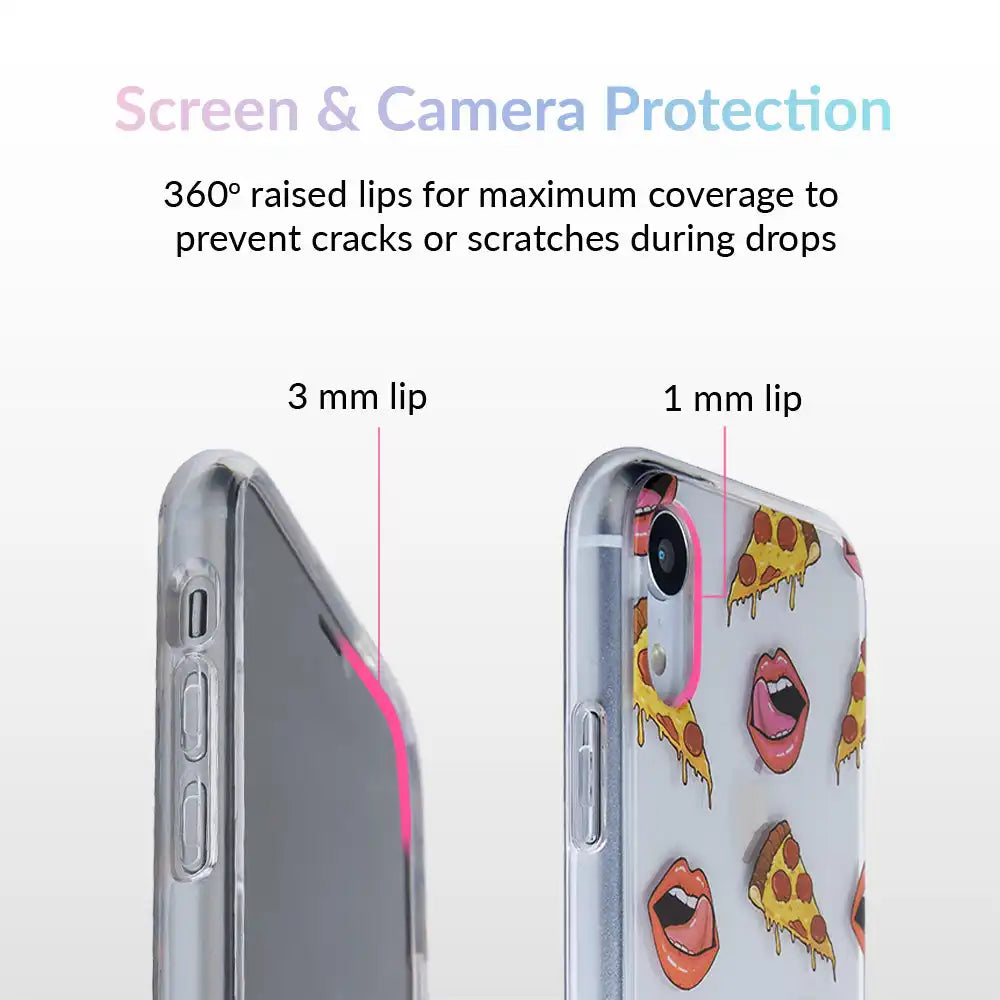 Pizza Lips iPhone Case by Kendall Vertes