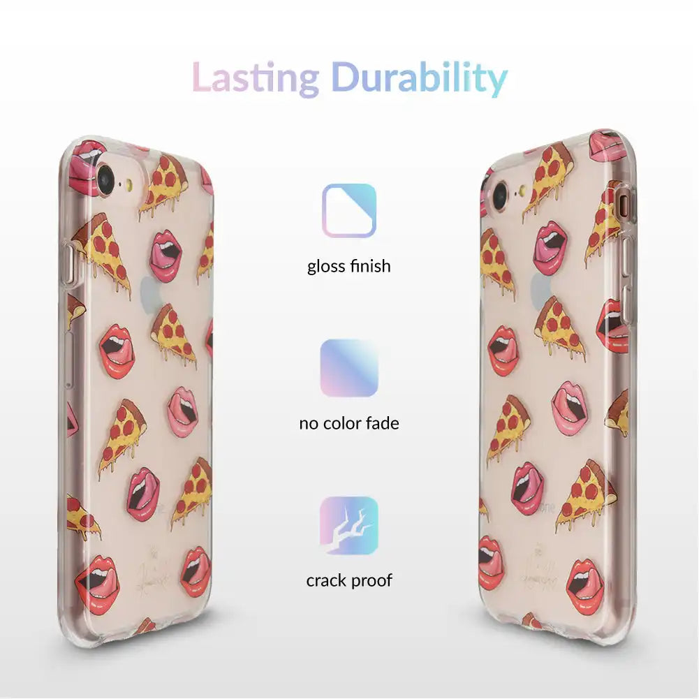 Pizza Lips iPhone Case by Kendall Vertes