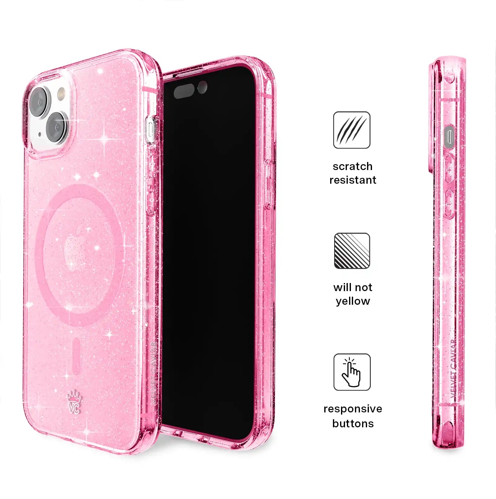Pink Stardust Glitter iPhone Case