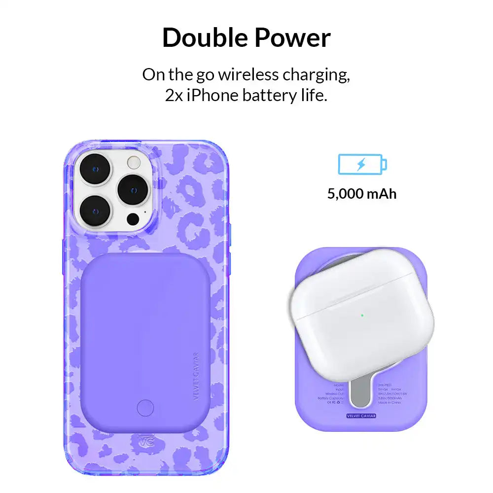 Electric Purple Portable MagSafe Charger Power Pack
