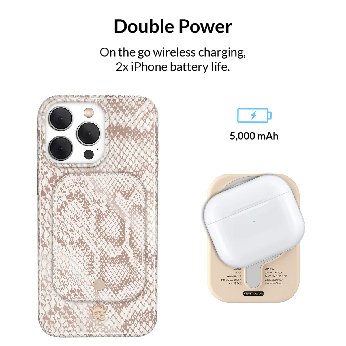 Nude Python Portable MagSafe Charger Power Pack