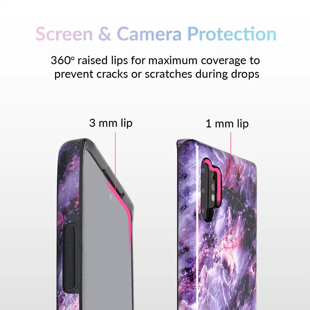 Purple Stone Marble Samsung Galaxy Case
