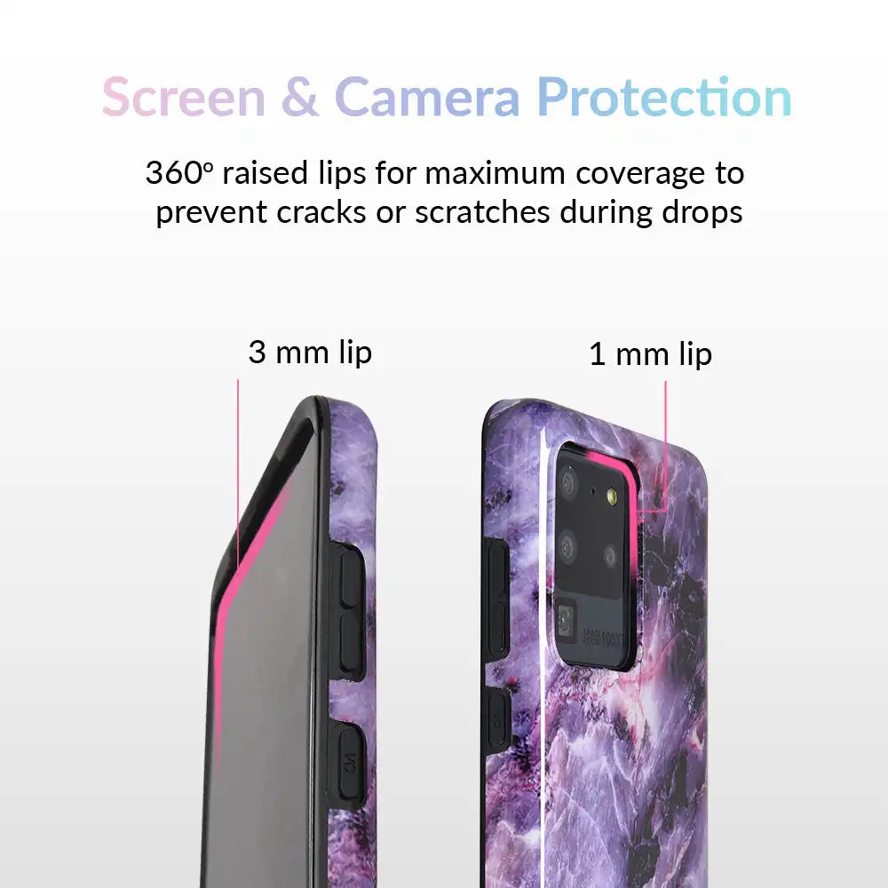 Purple Stone Marble Samsung Galaxy Case