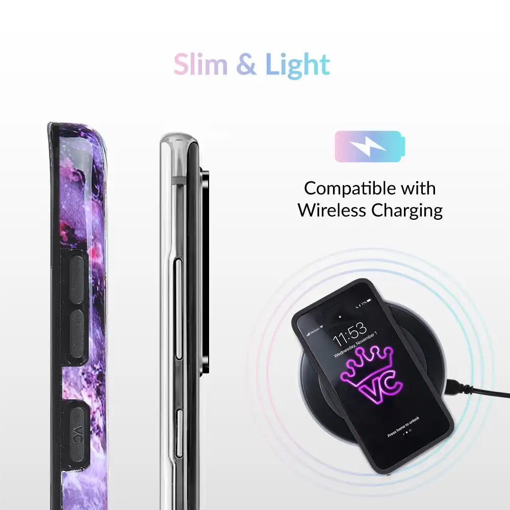 Purple Stone Marble Samsung Galaxy Case