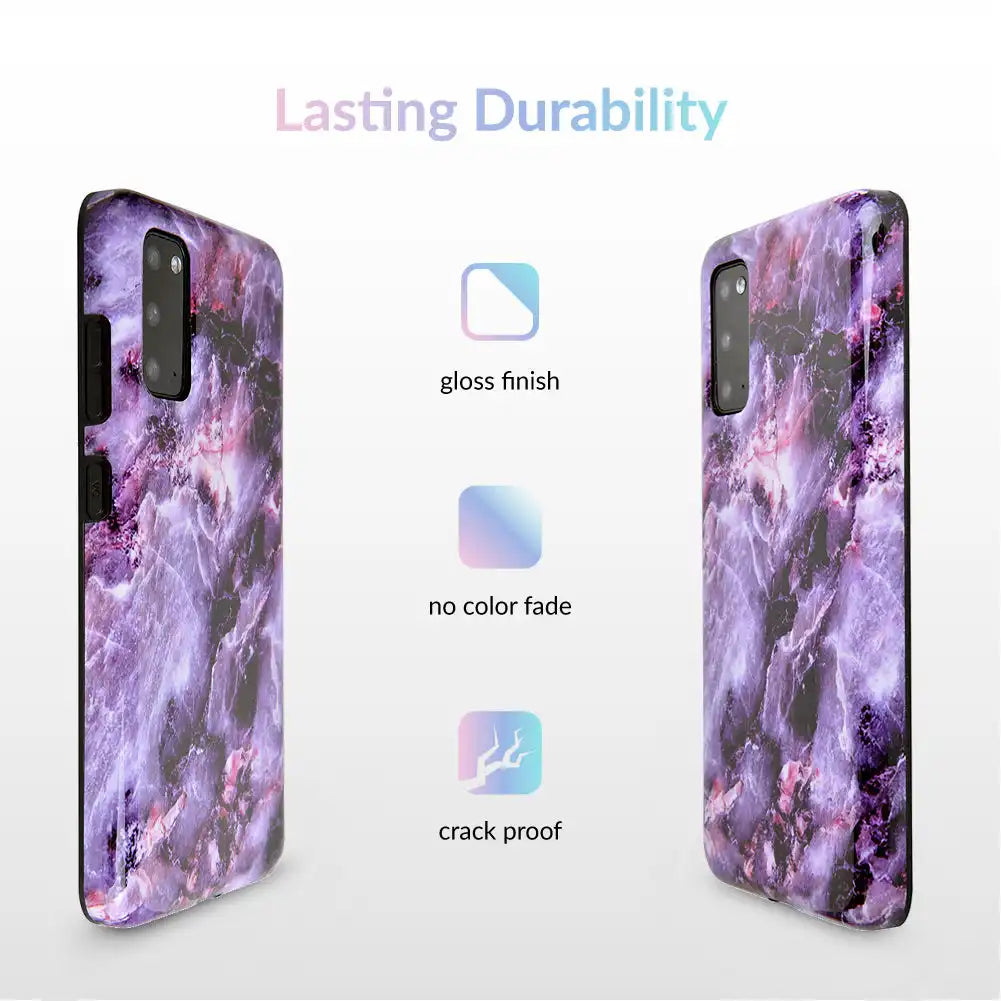 Purple Stone Marble Samsung Galaxy Case