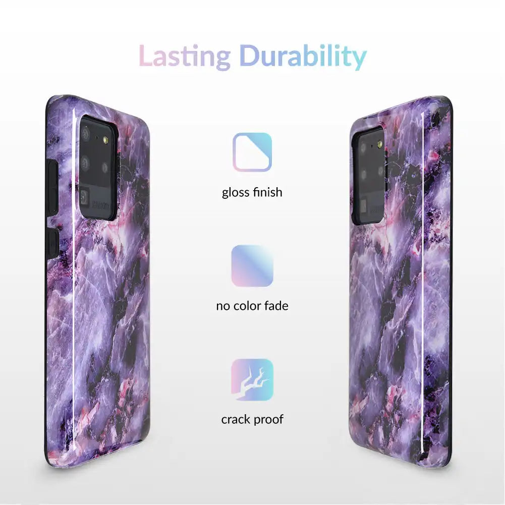 Purple Stone Marble Samsung Galaxy Case