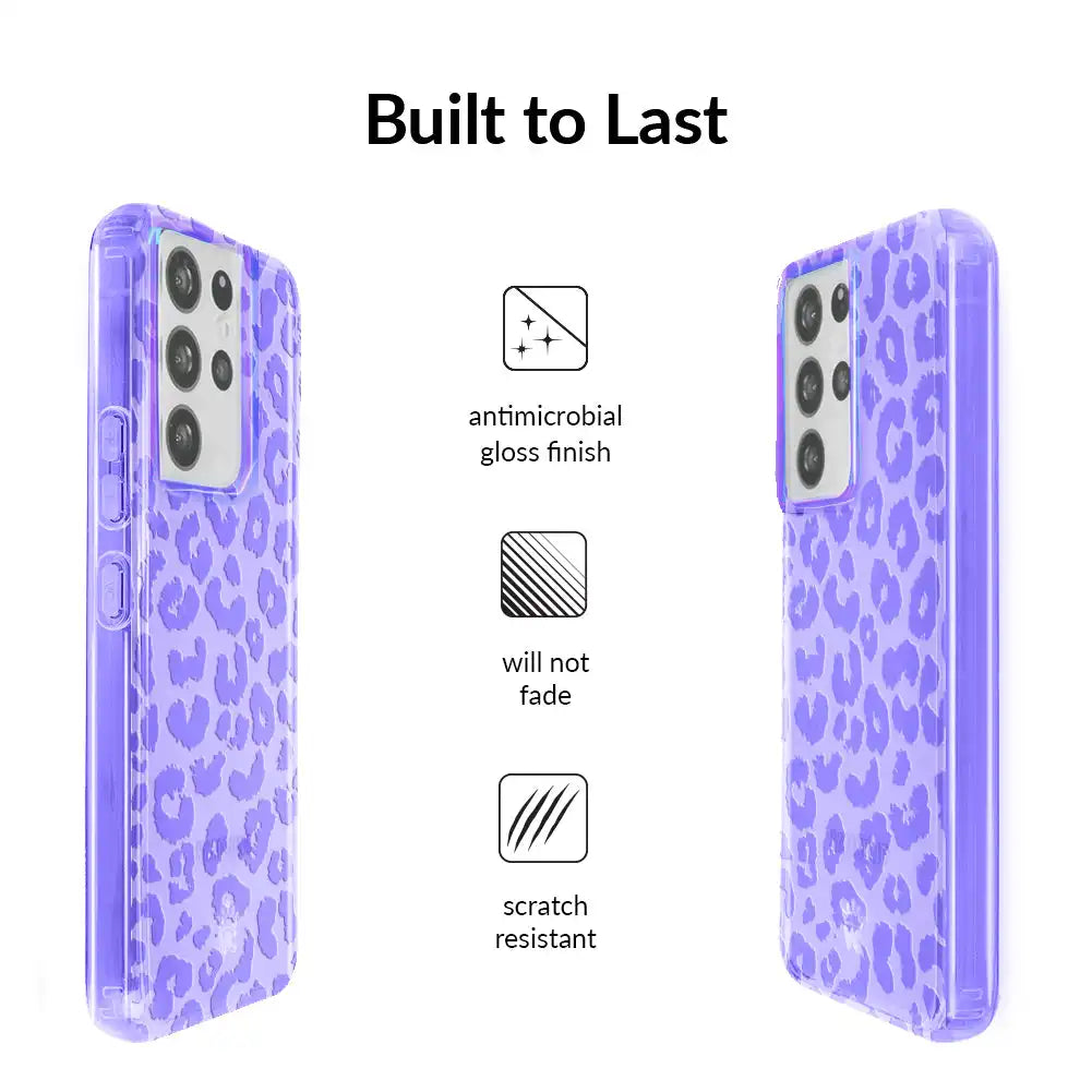 Electric Purple Leopard Samsung Case
