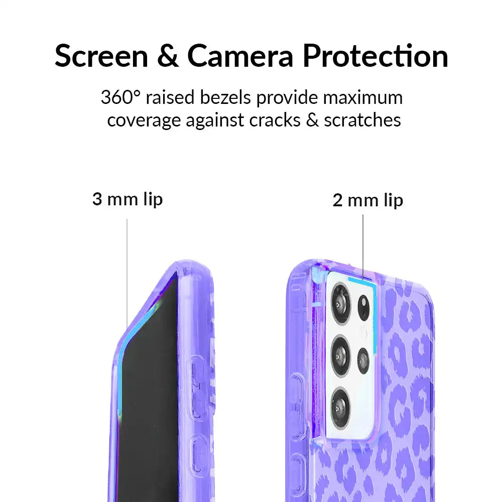 Electric Purple Leopard Samsung Case