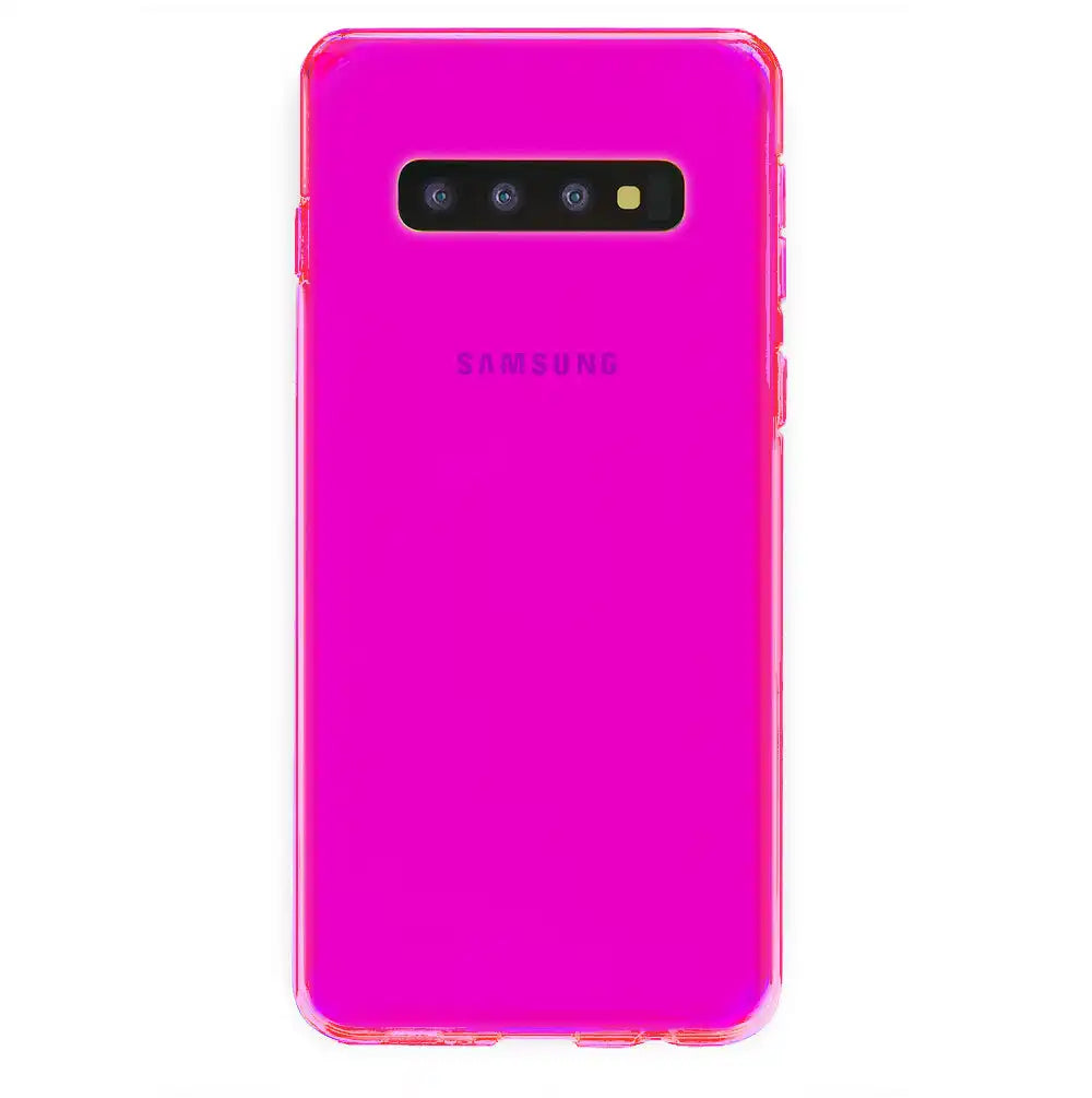 Neon Purple Clear Samsung Case