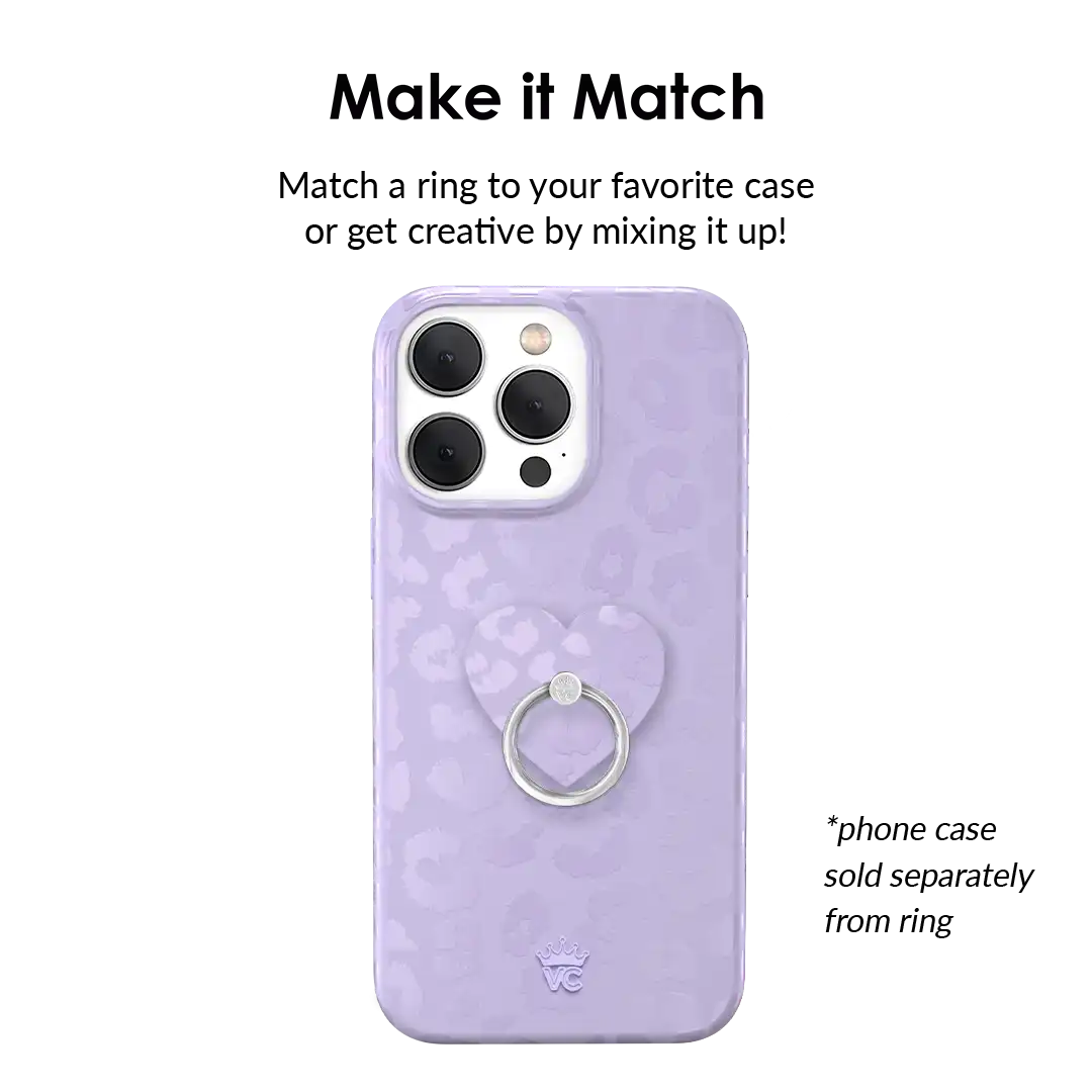 Lilac Leopard Phone Ring