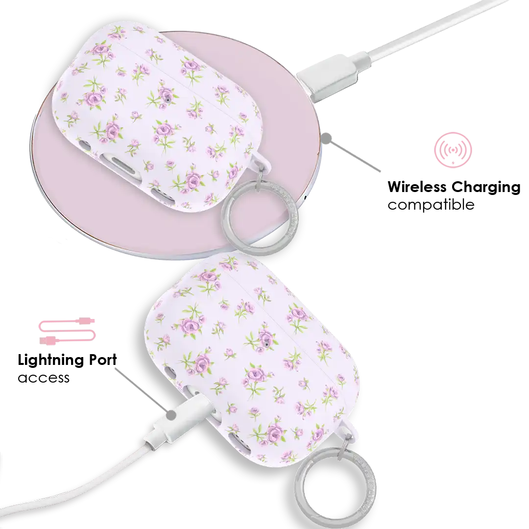Dainty Lilac Floral AirPod Case
