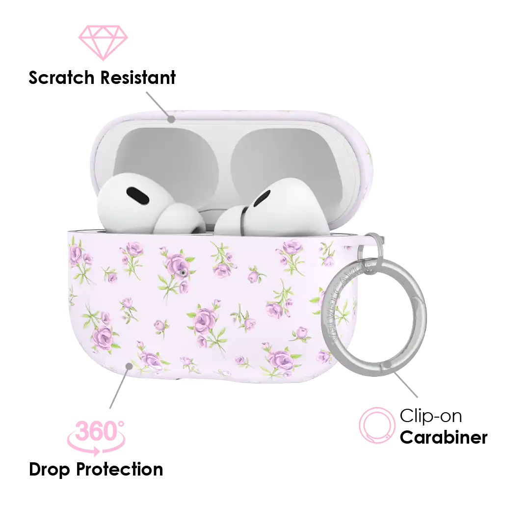 Dainty Lilac Floral AirPod Case