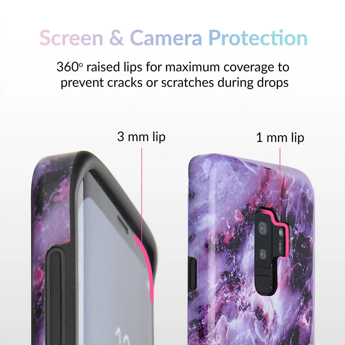 Purple Stone Marble Samsung Galaxy Case