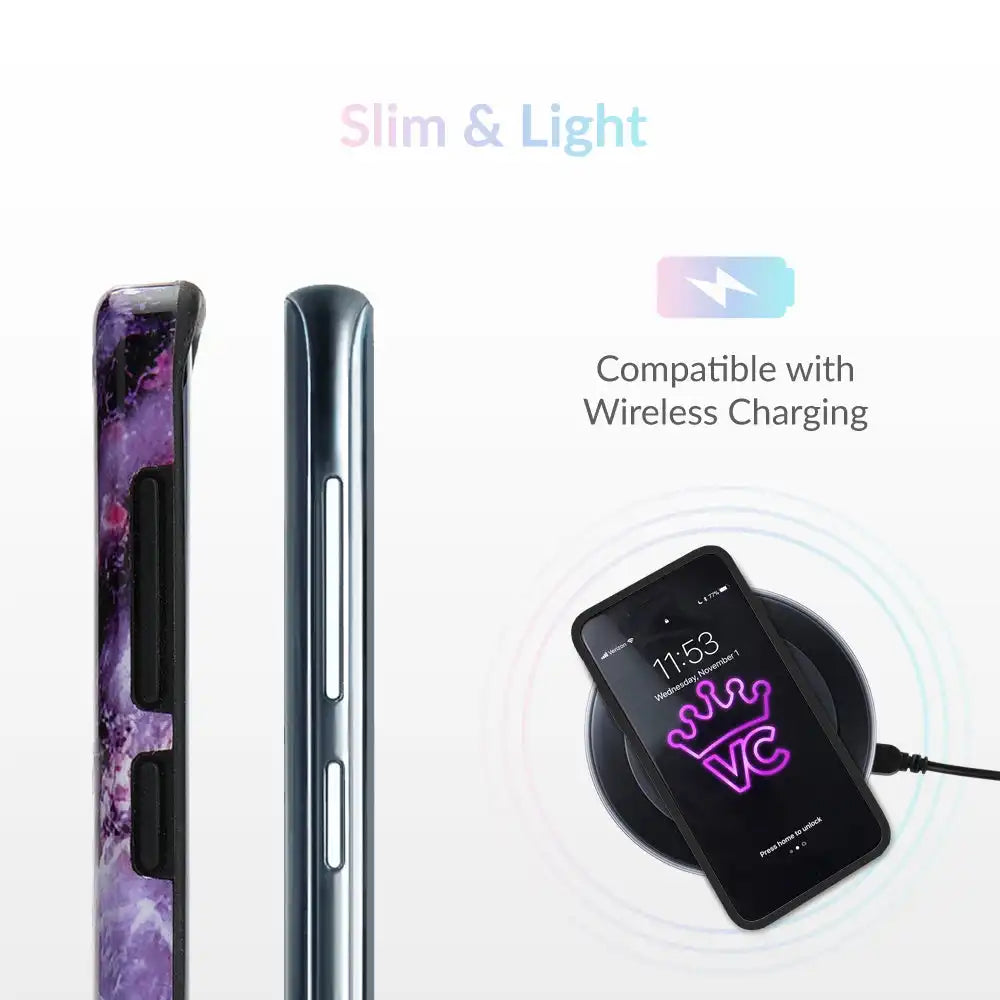 Purple Stone Marble Samsung Galaxy Case