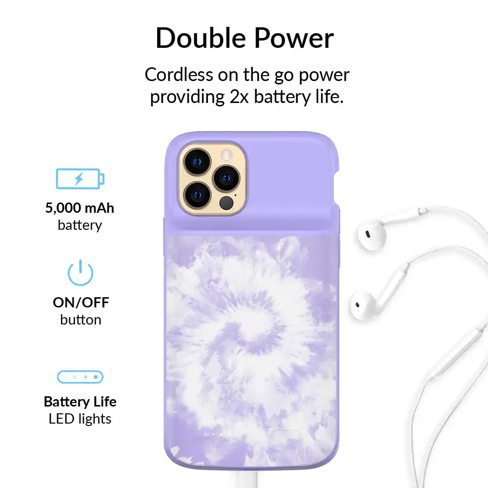 Purple Tie Dye iPhone Charging Case