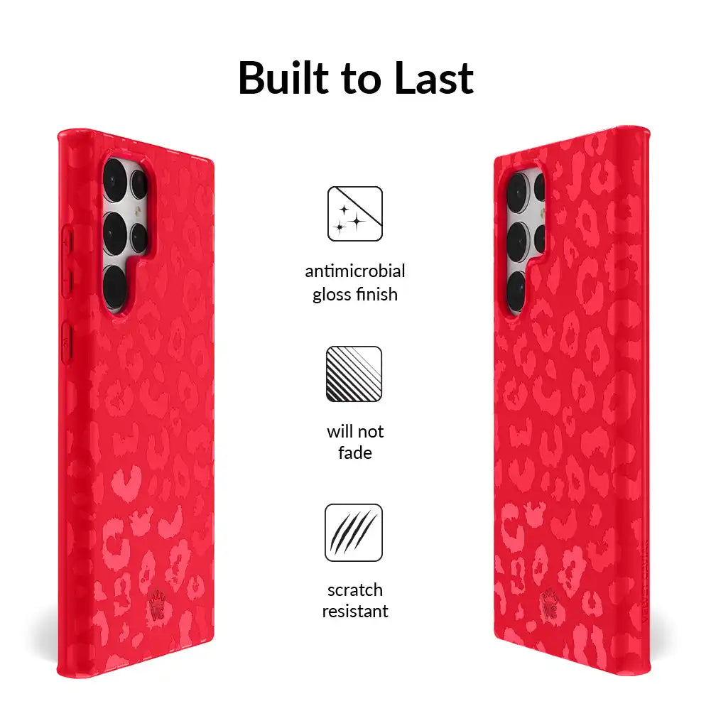 Red Hot Leopard Samsung Case