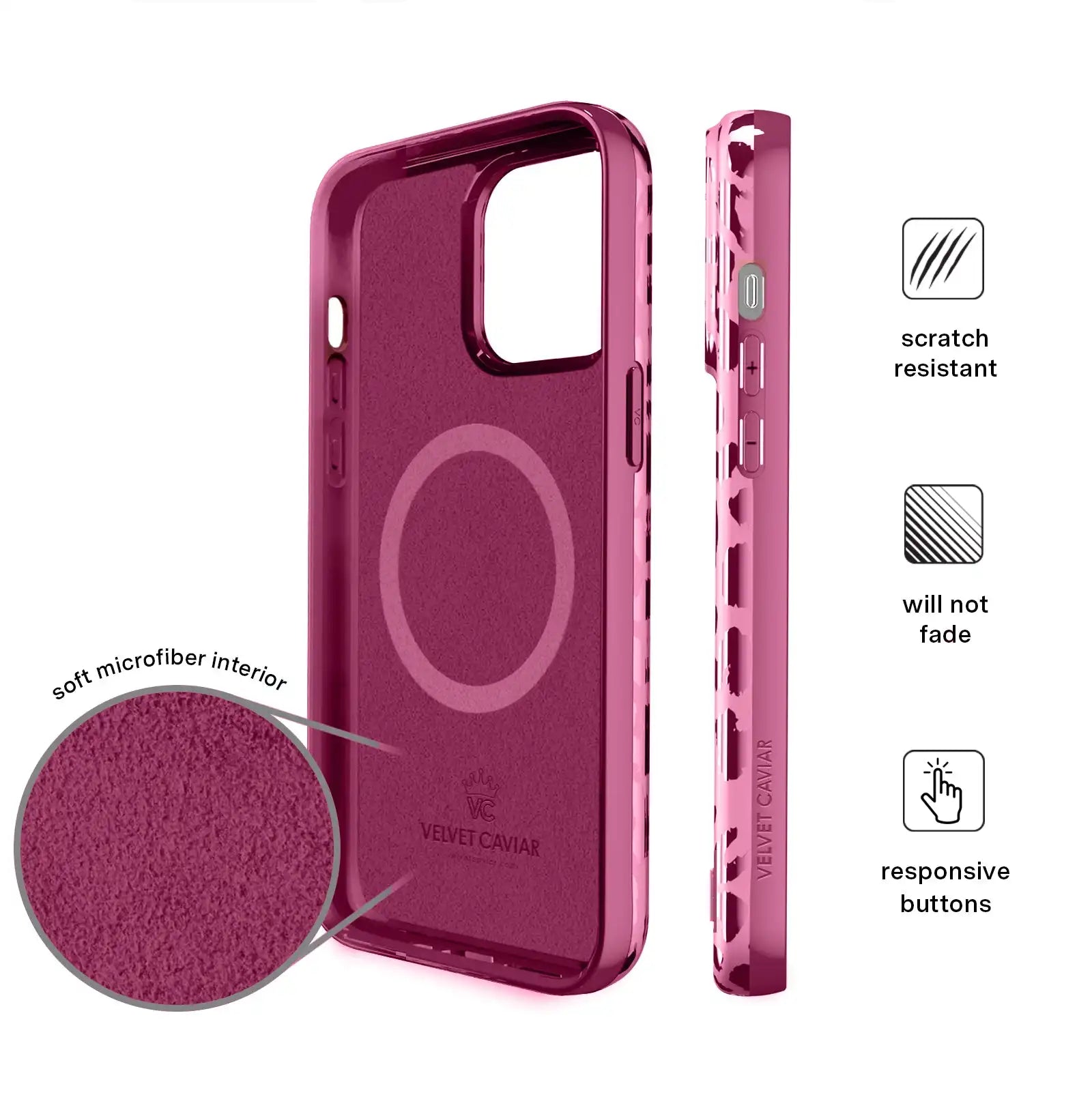 Pink Ruby Leopard iPhone Case