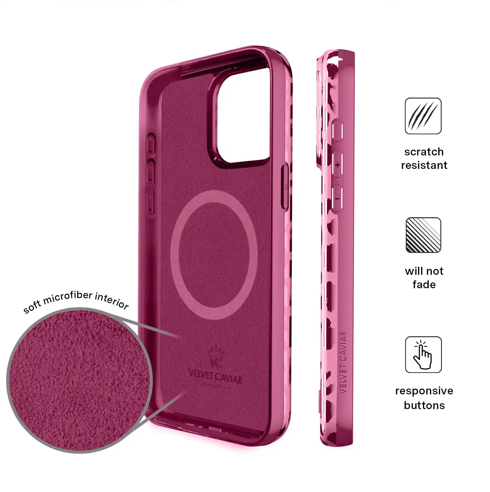 Pink Ruby Leopard iPhone Case
