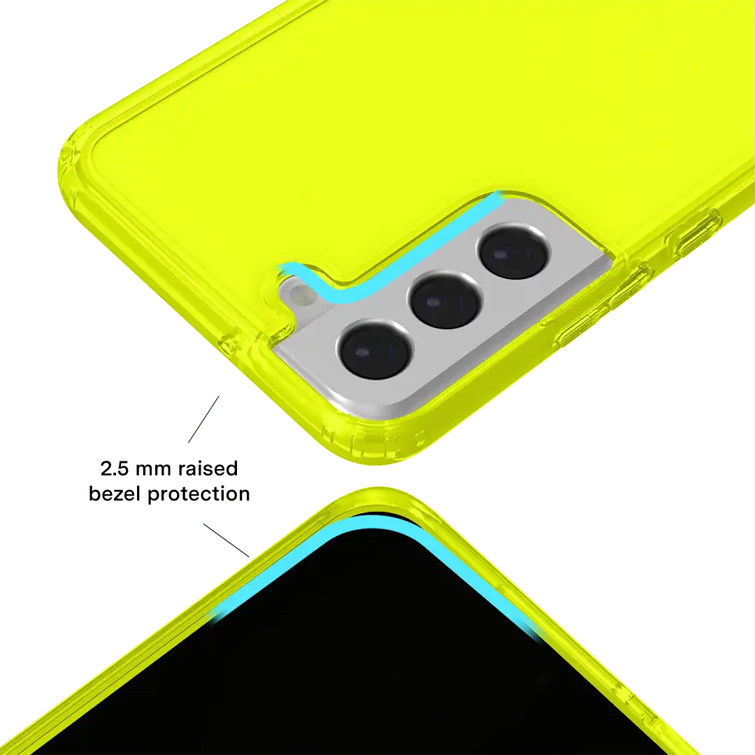 Neon Yellow Clear Samsung Case