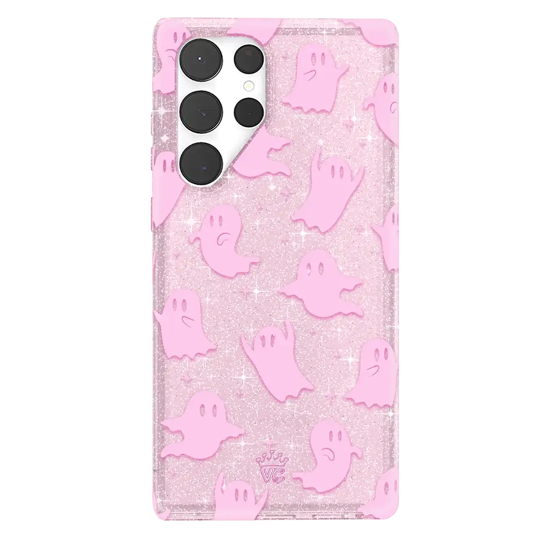 Ghosted Pink Glitter Samsung Case