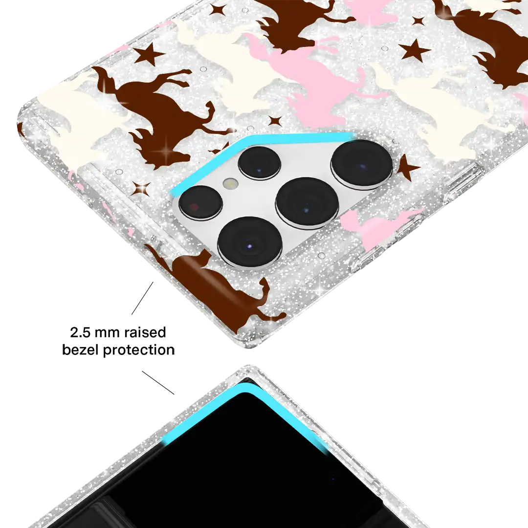 Pink Pony Glitter Samsung Case