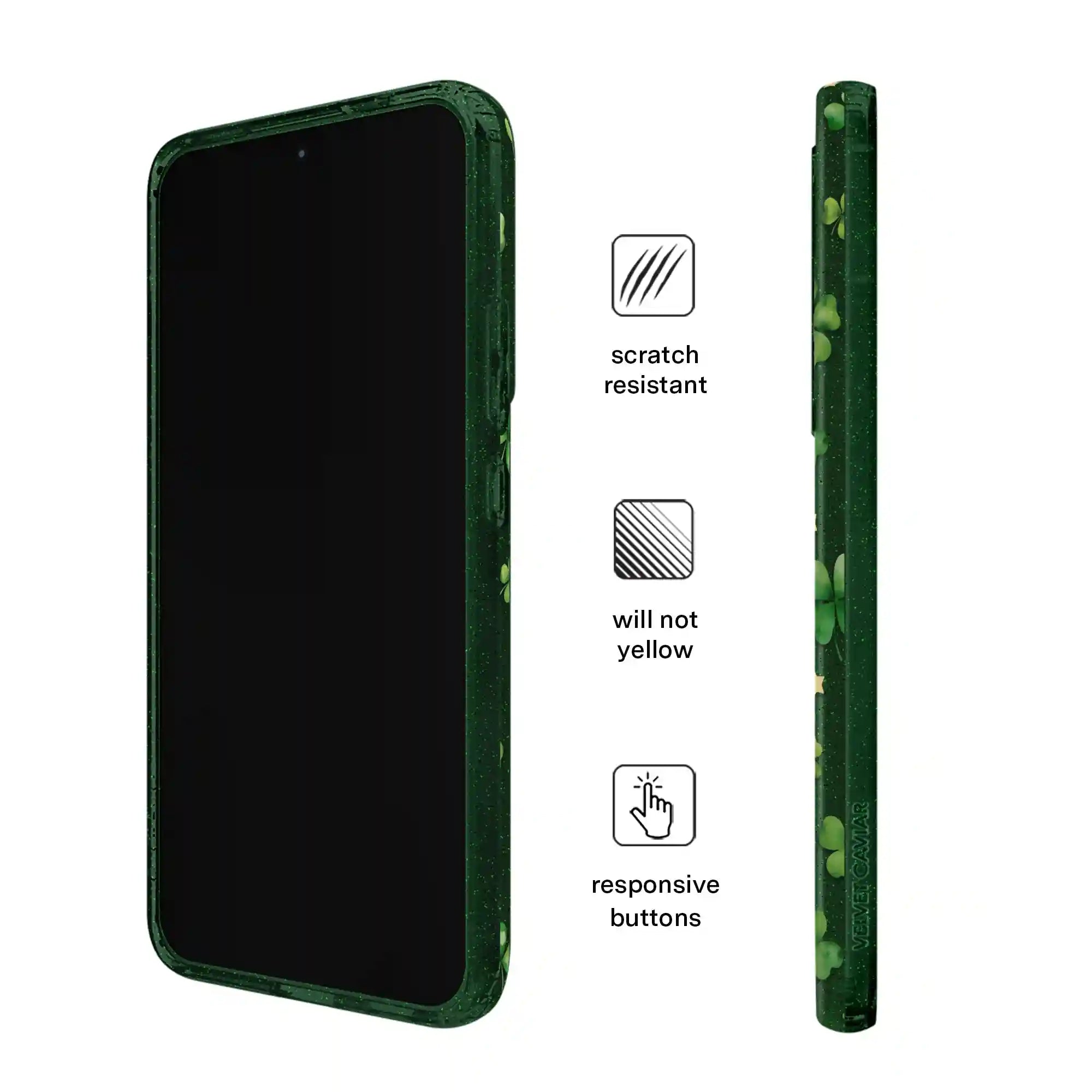 Lucky Clover Glitter Samsung Case