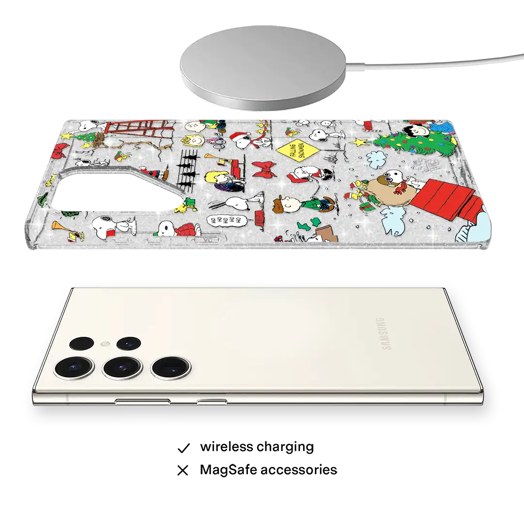 Snoopy Christmas Glitter Samsung Case