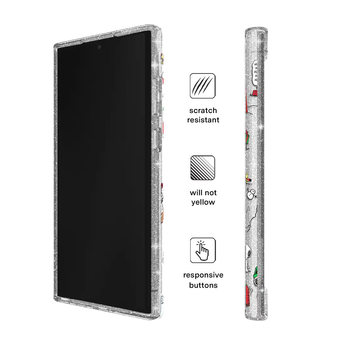 Snoopy Christmas Glitter Samsung Case