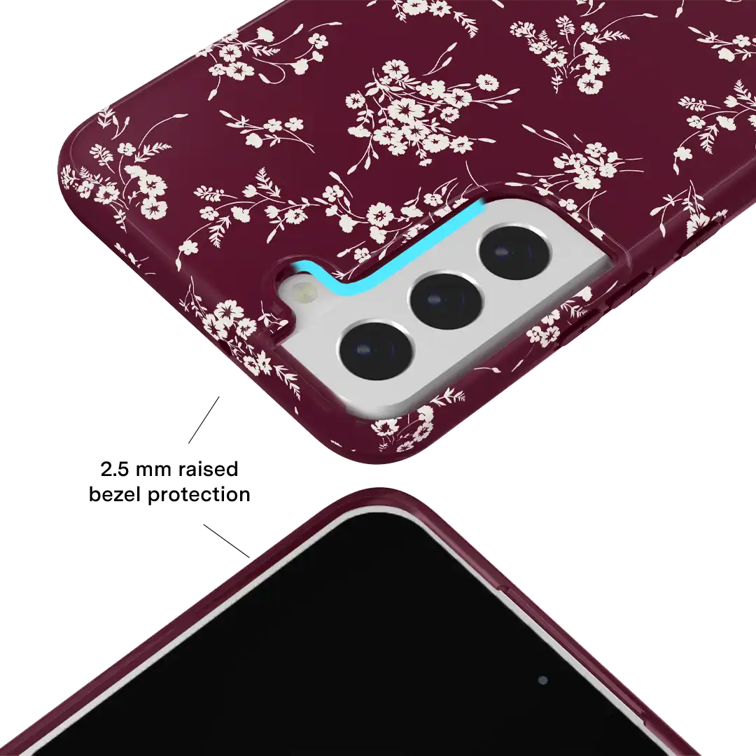 French Burgundy Floral Samsung Case