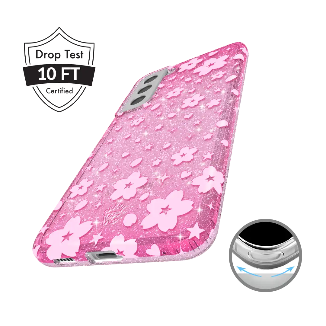 Cherry Blossom Glitter Samsung Case