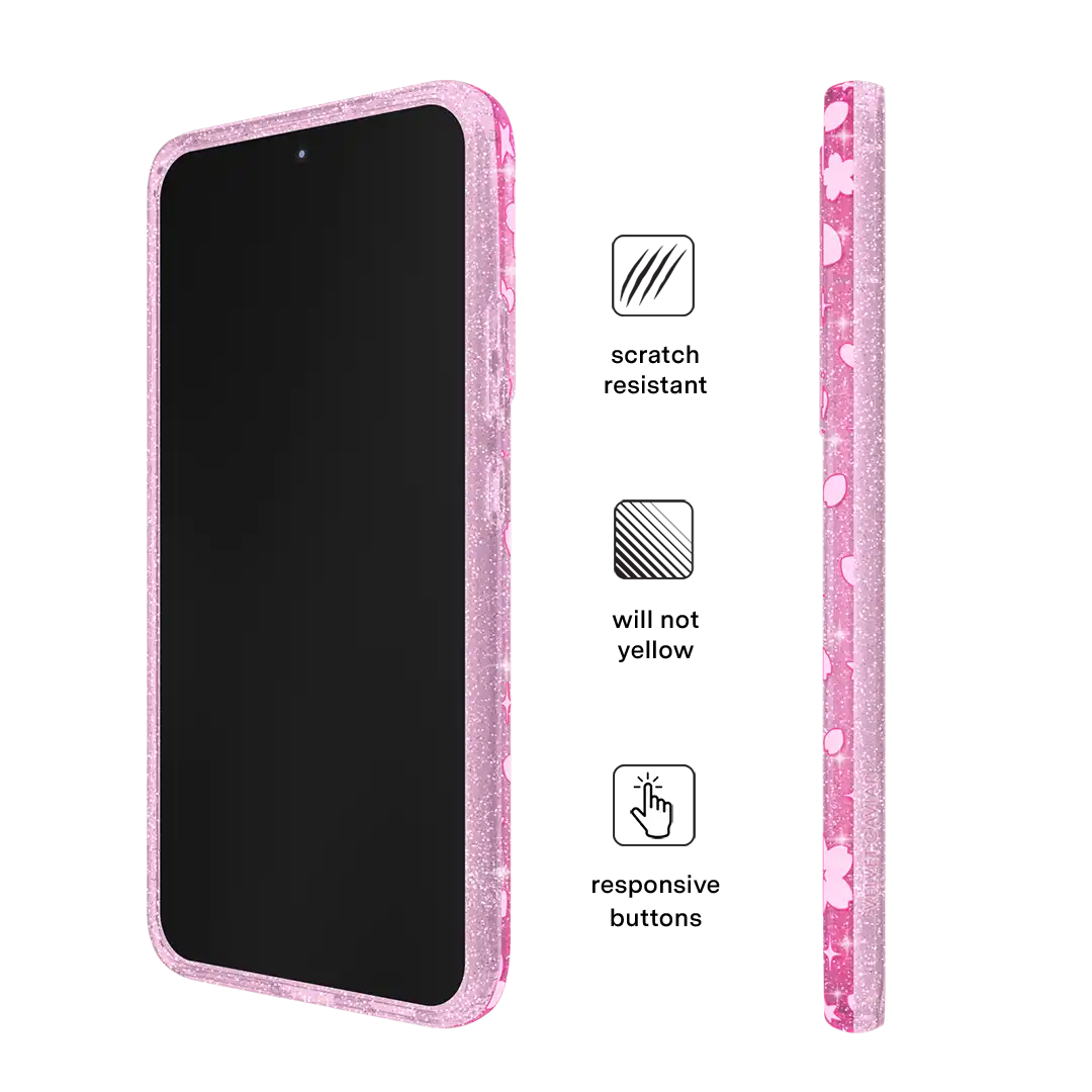 Cherry Blossom Glitter Samsung Case