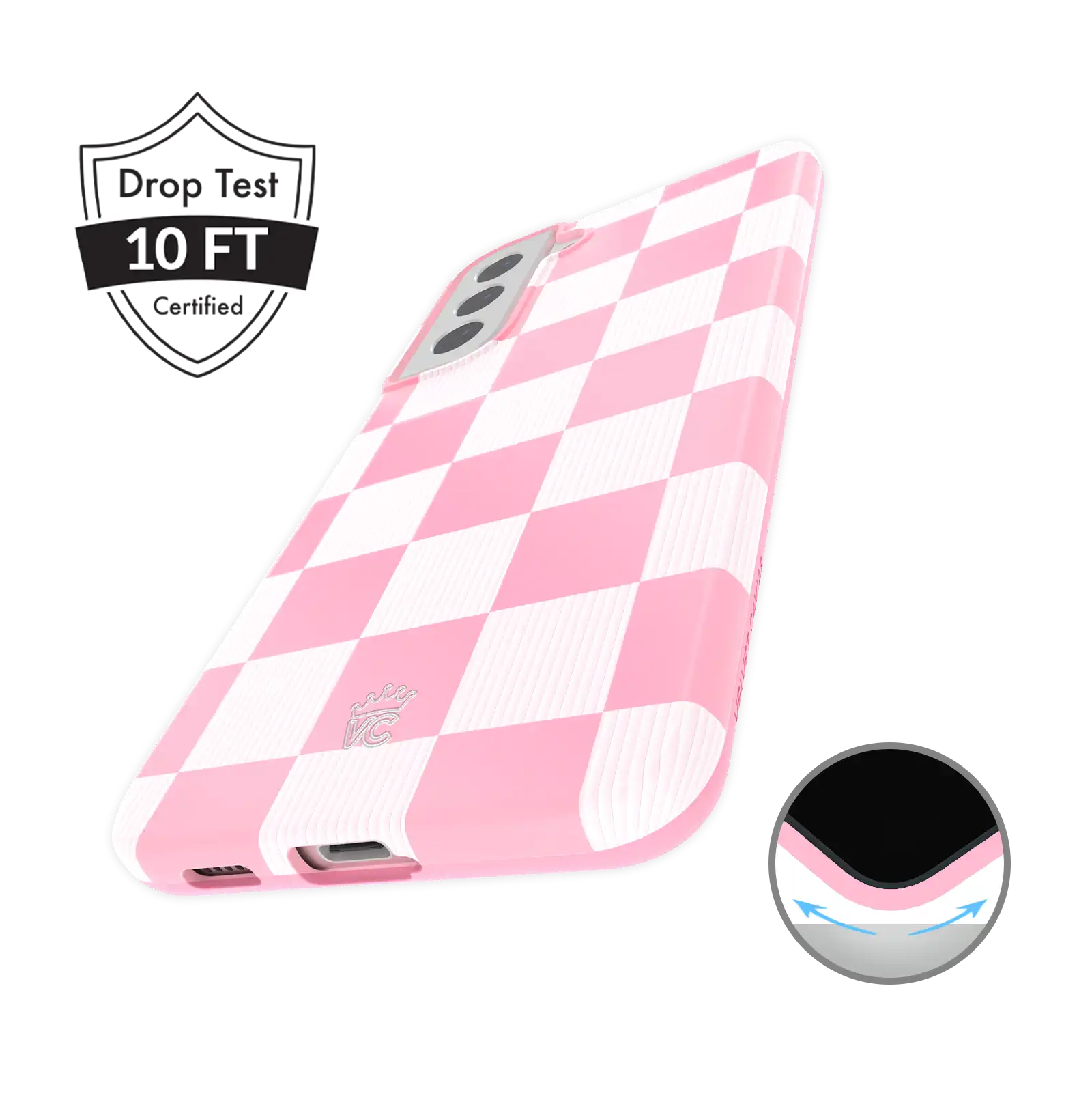 Pink Vibe Checkered Samsung Case