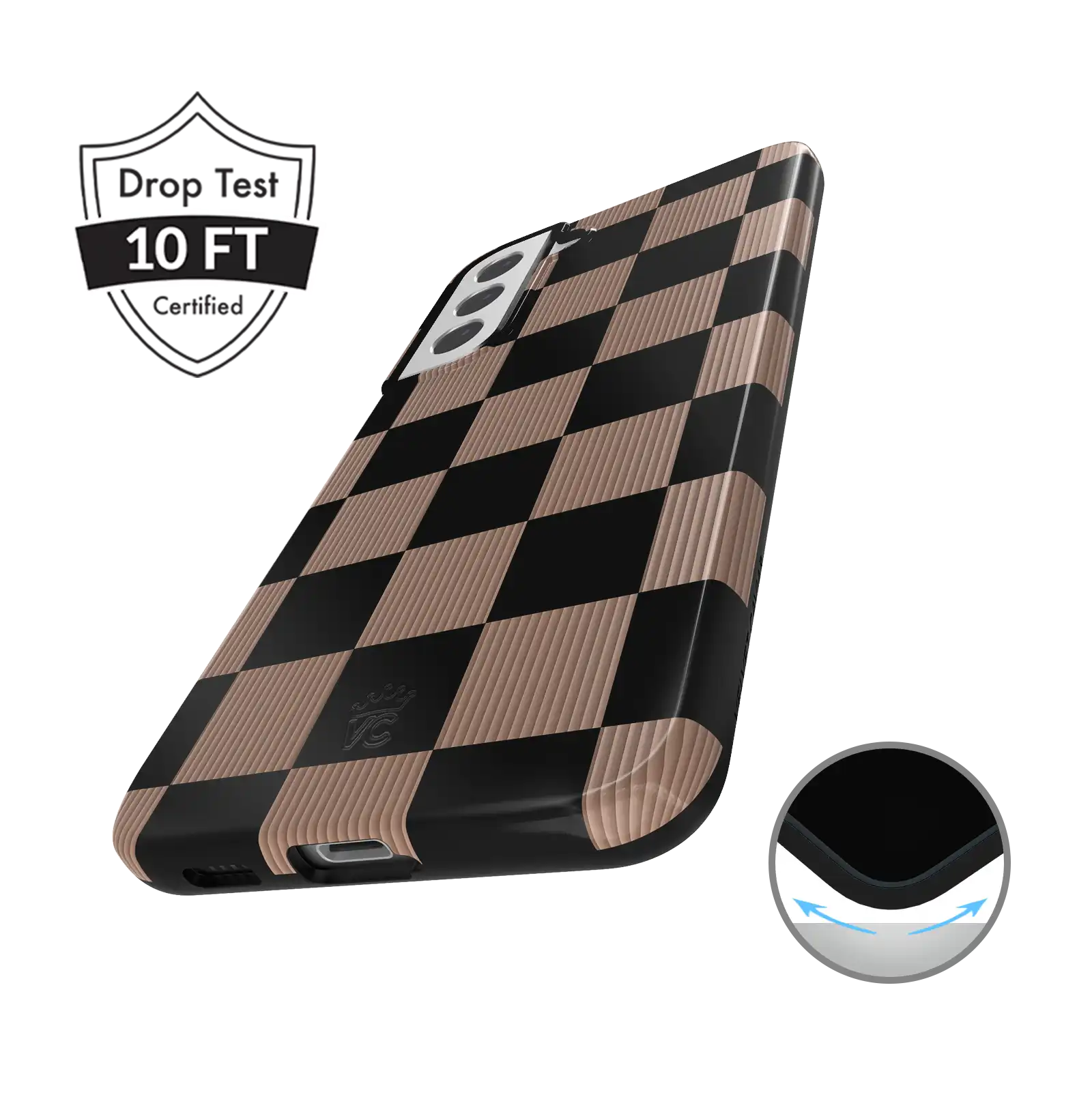 Mocha Vibe Checkered Samsung Case