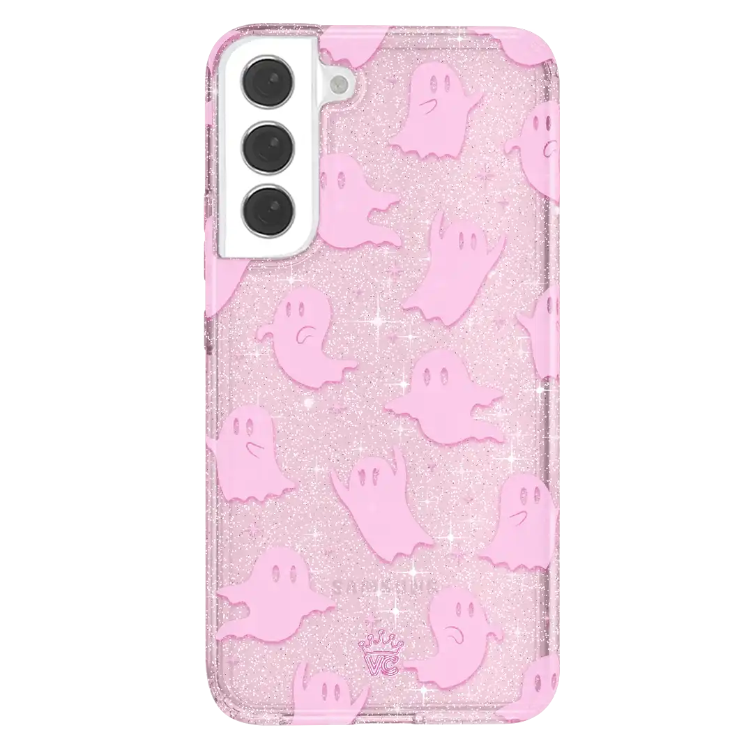 Ghosted Pink Glitter Samsung Case
